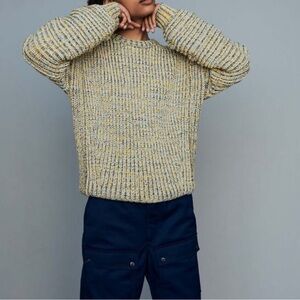 Maje Maous Oversized Yellow and Blue Sweater Size 2